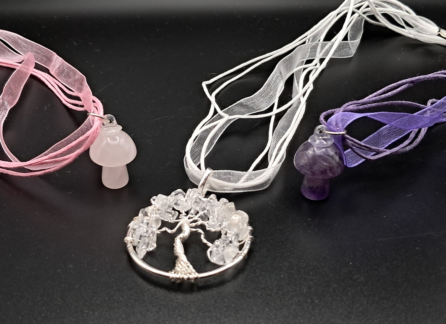 Celtic Tree of Life Necklace Rock Crystal