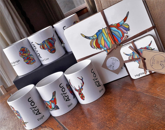 Arran Mosaic = The Big Bag - Mugs Placemats & Coasters - Arran Animals