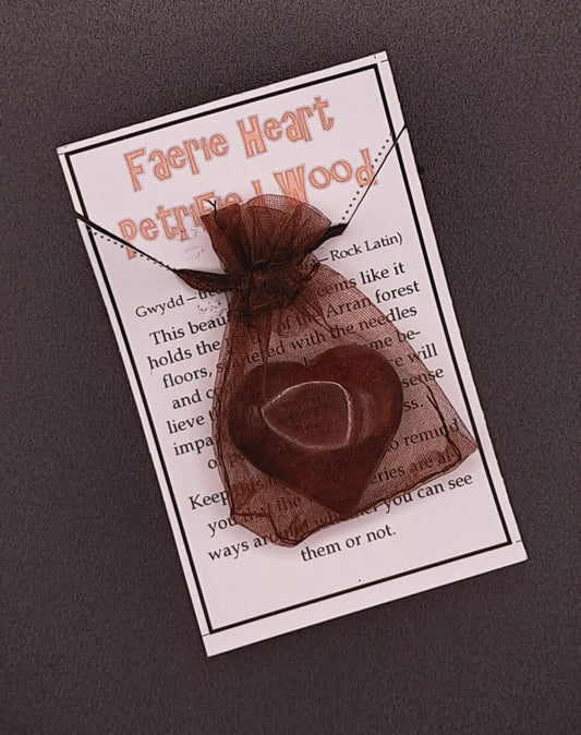 Faerie Heart Petrified Wood