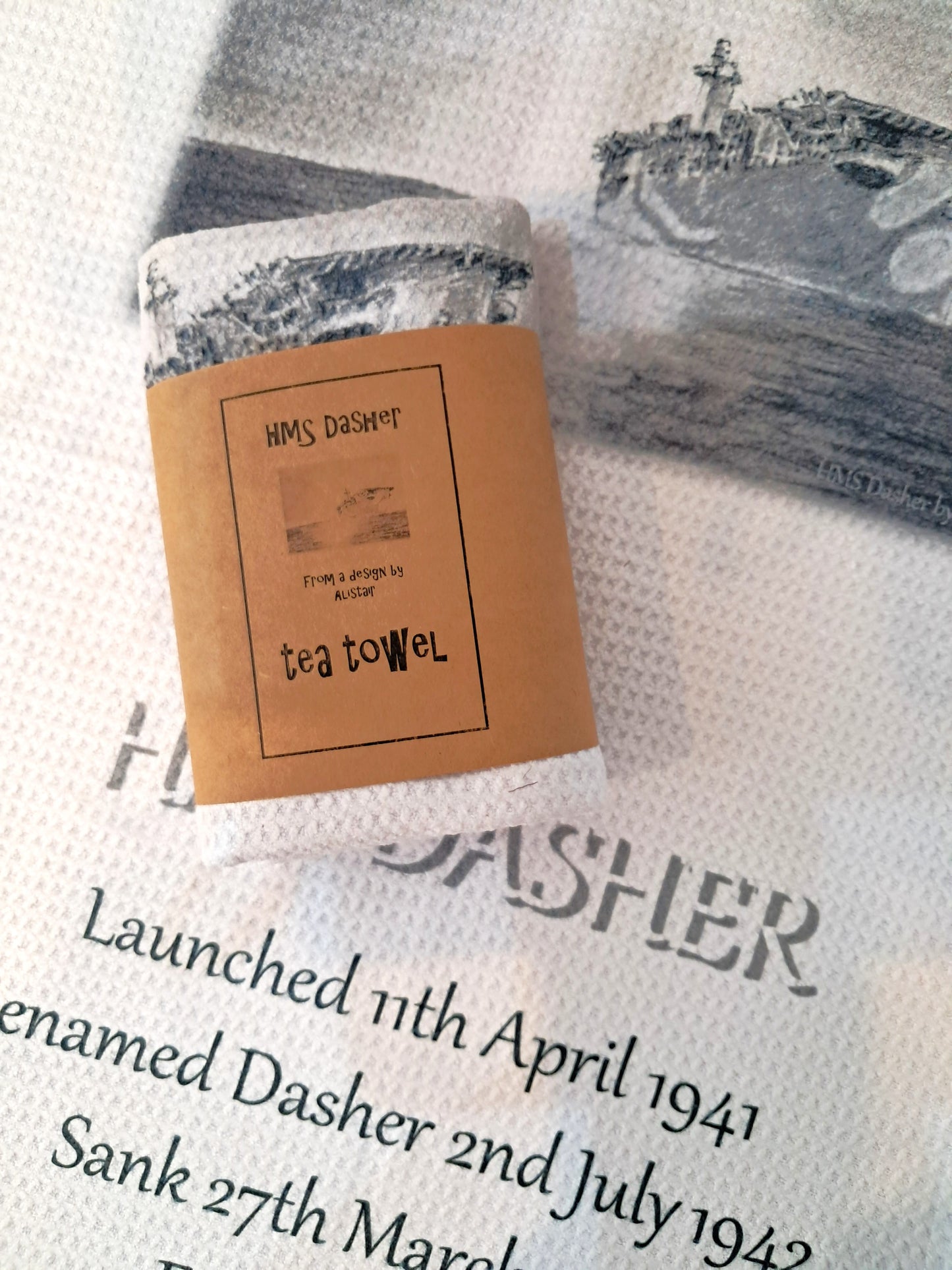 HMS Dasher Teatowel - Isle of Arran