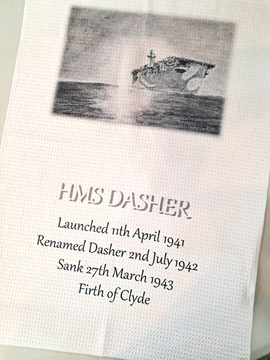HMS Dasher Teatowel - Isle of Arran