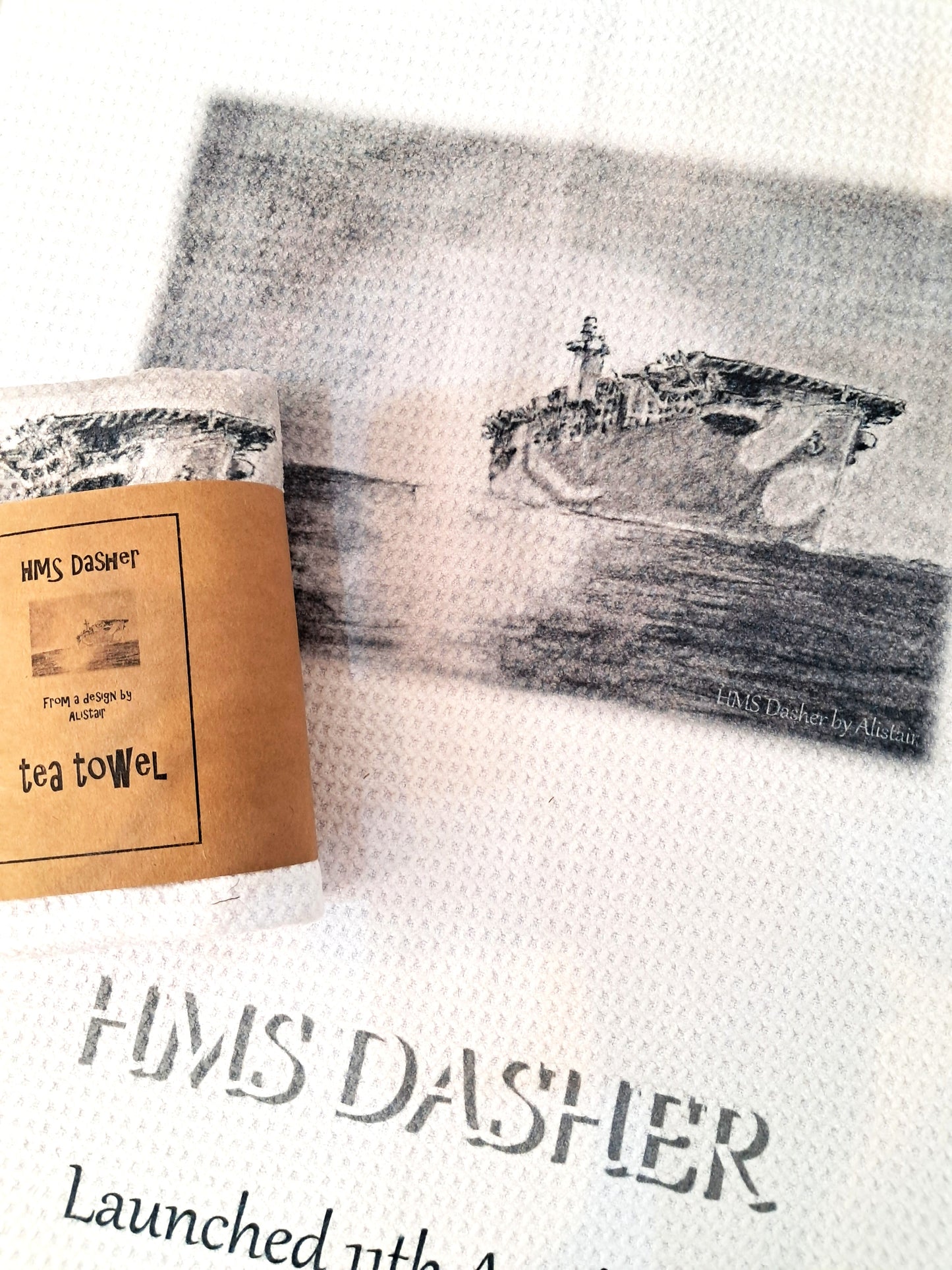HMS Dasher Teatowel - Isle of Arran