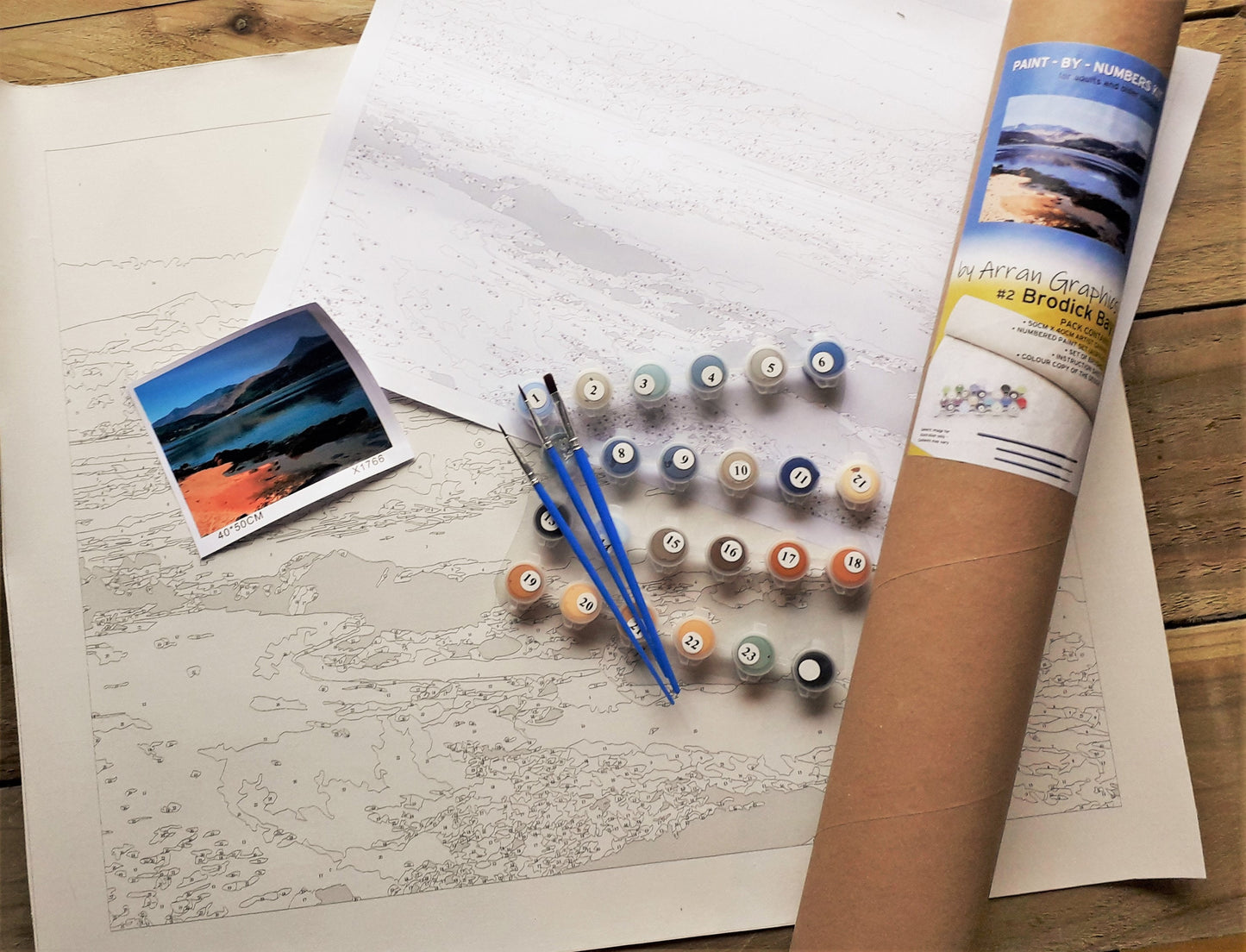 Brodick Bay, Machrie Moor, Glen Rosa Isle of Arran Scotland Paint by Numbers Kit