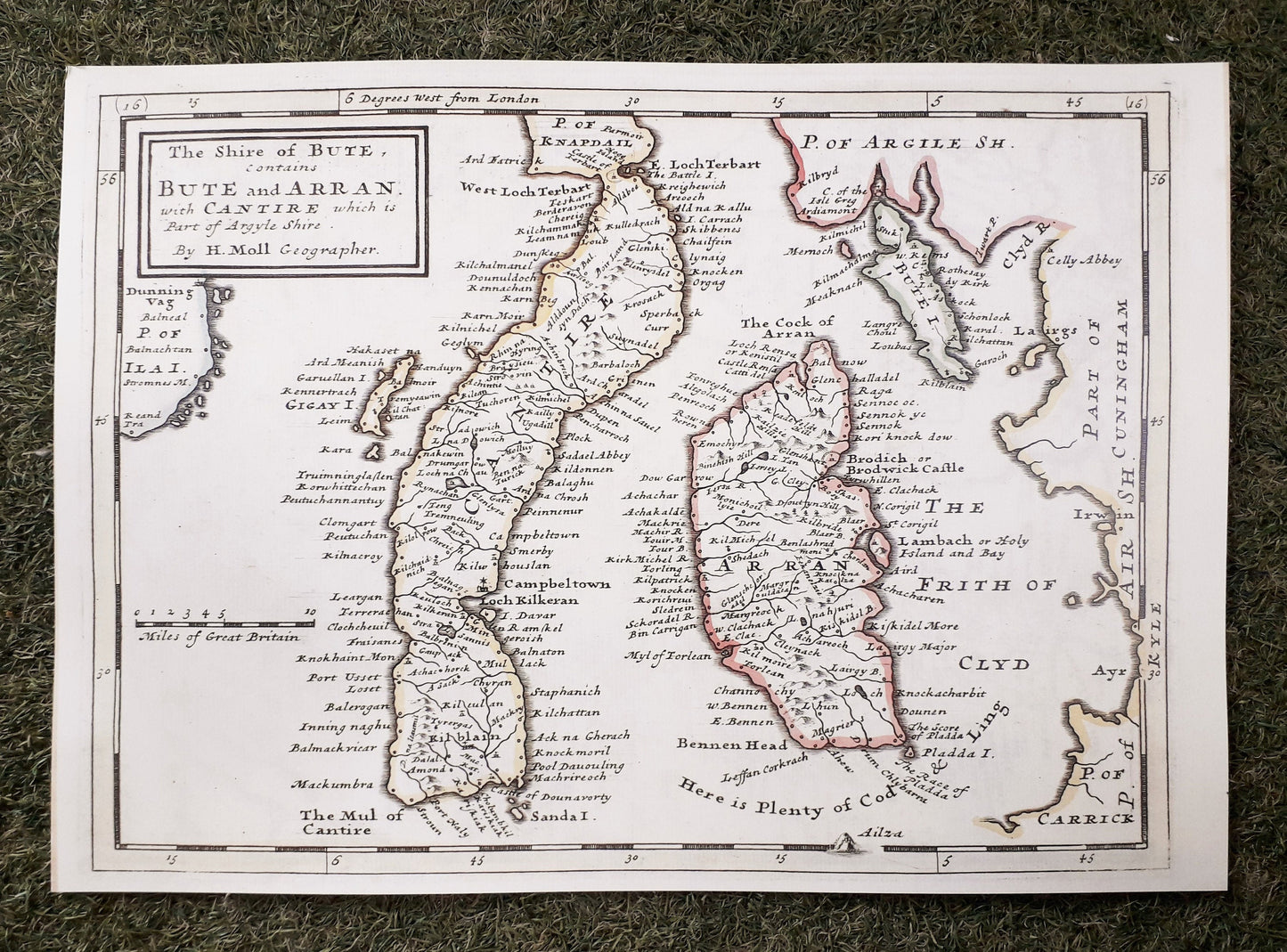 Bute & Arran - Historic Map of Arran