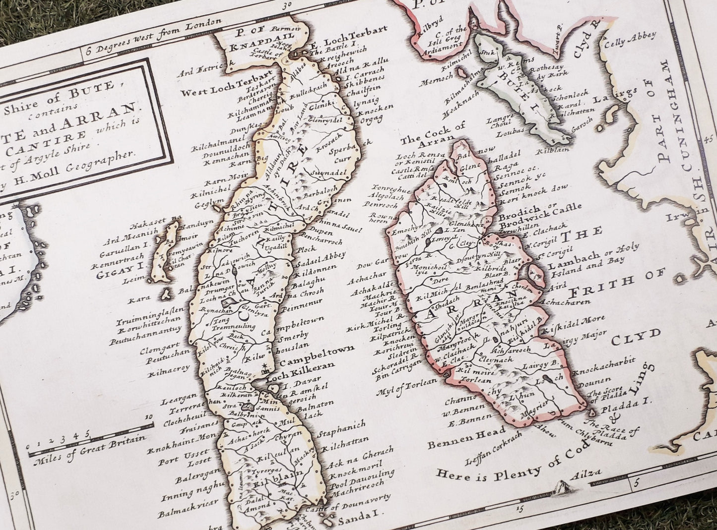 Bute & Arran - Historic Map of Arran