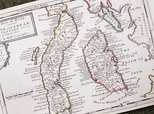Bute & Arran - Historic Map of Arran