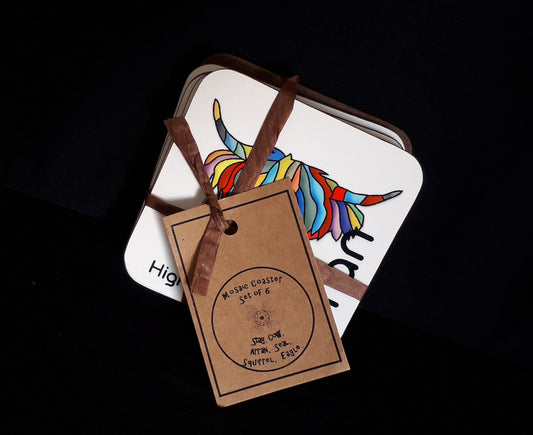 Arran Mosaic Coaster Set of 6 - Arran Animals