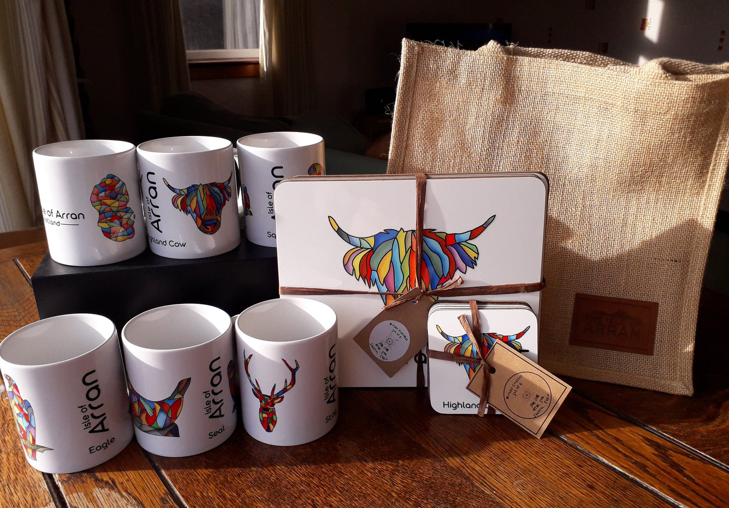 Arran Mosaic = The Big Bag - Mugs Placemats & Coasters - Arran Animals