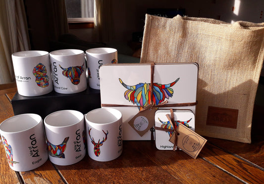 Arran Mosaic = The Big Bag - Mugs Placemats & Coasters - Arran Animals