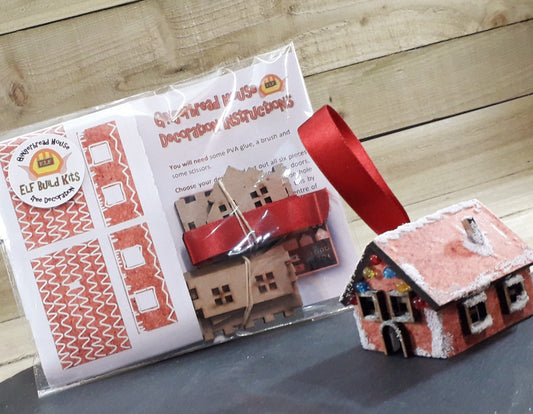 Build It Your Elf Gingerbread Cottage Tree Decoration Bauble Craft Kit