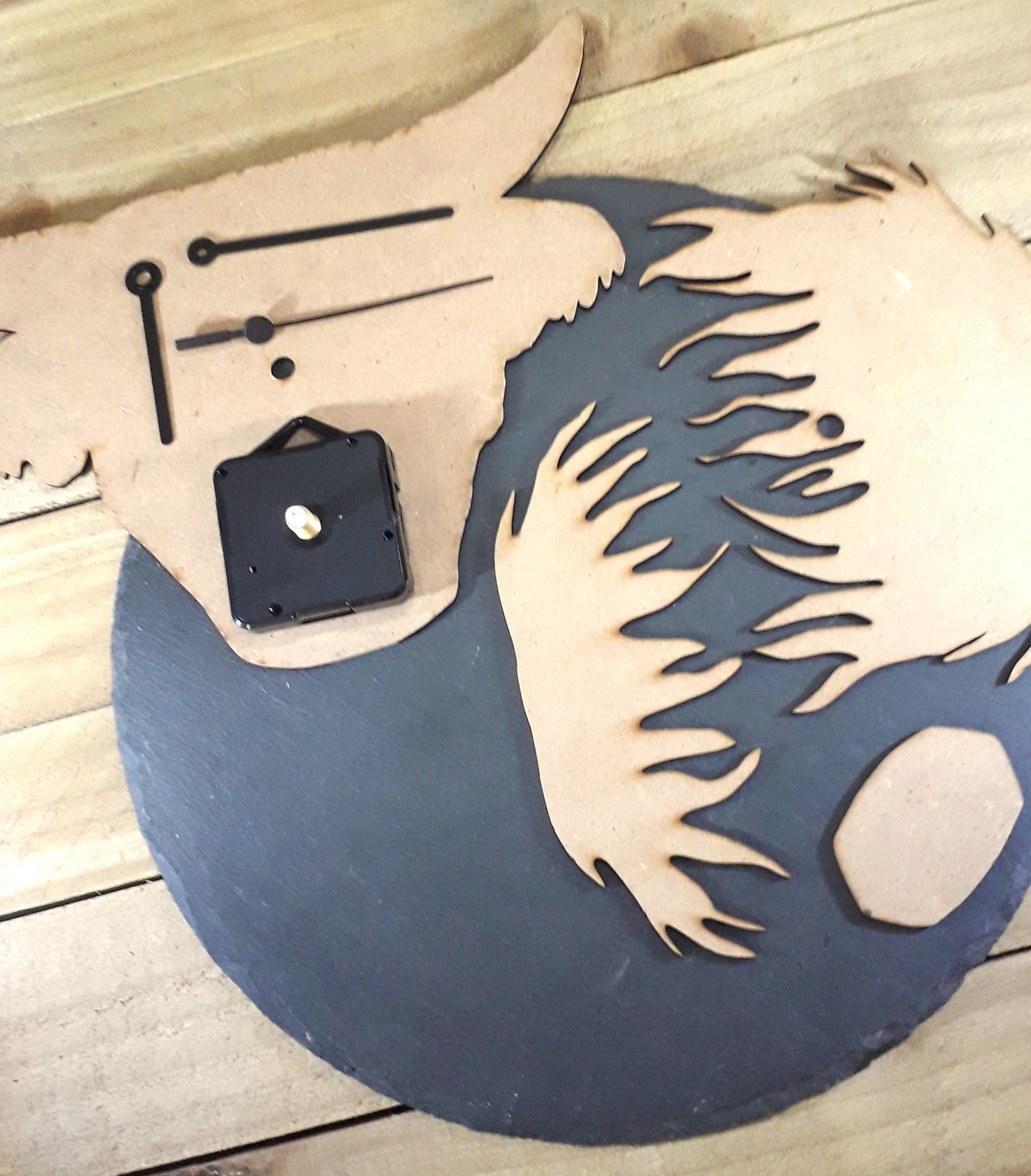 Coo Clock MDF Blank Kit with mechanism from Isle of Arran