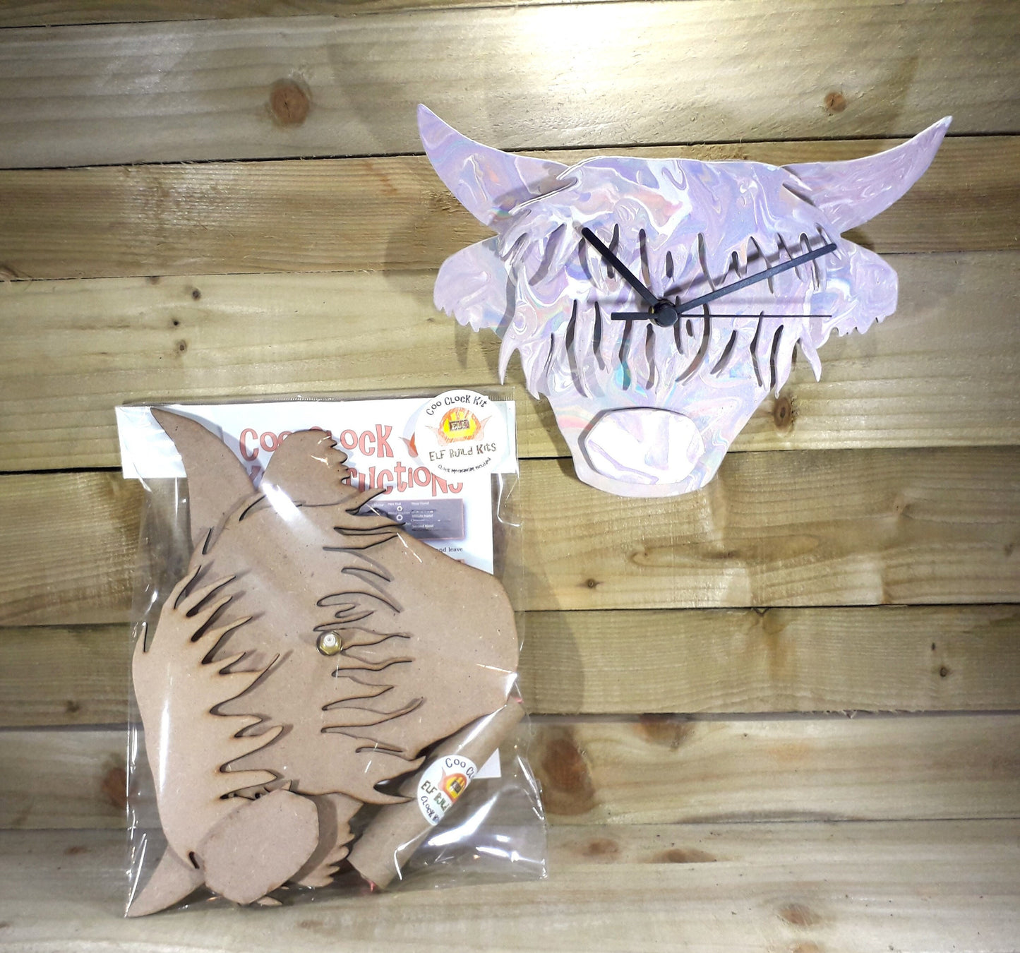Coo Clock MDF Blank Kit with mechanism from Isle of Arran