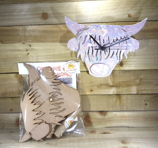 Coo Clock MDF Blank Kit with mechanism from Isle of Arran