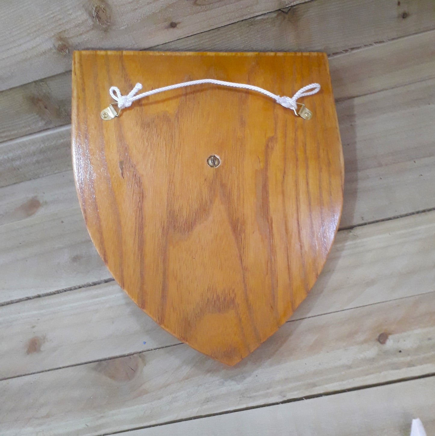 Propellor on Wooden Shield - reclaimed nautical souvenir, Isle of Arran beach find wall art decor