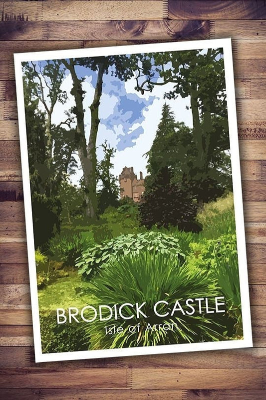 Brodick Castle, Brodick, Hamilton, Montrose,Isle of Arran Scotland Poster A3