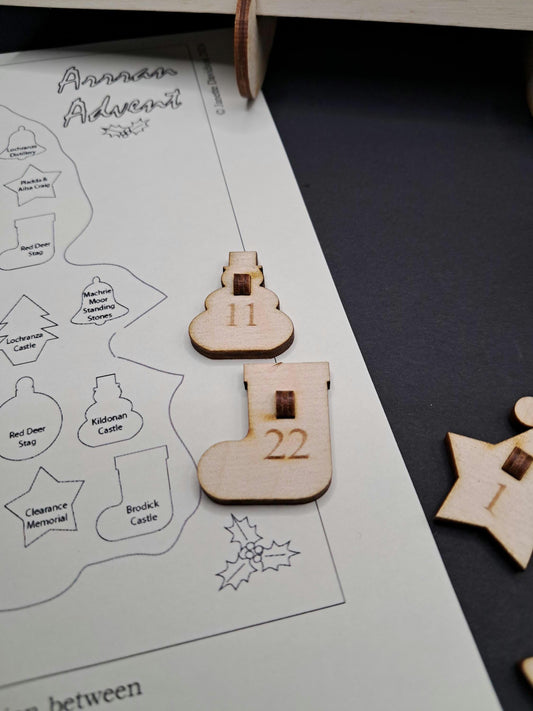 Arran Advent Calender, Christmas Countdown Isle of Arran, Scotland, Reusable