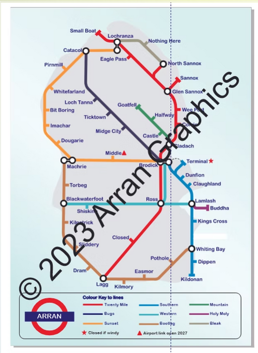 Underground Trains Arran A2 Poster
